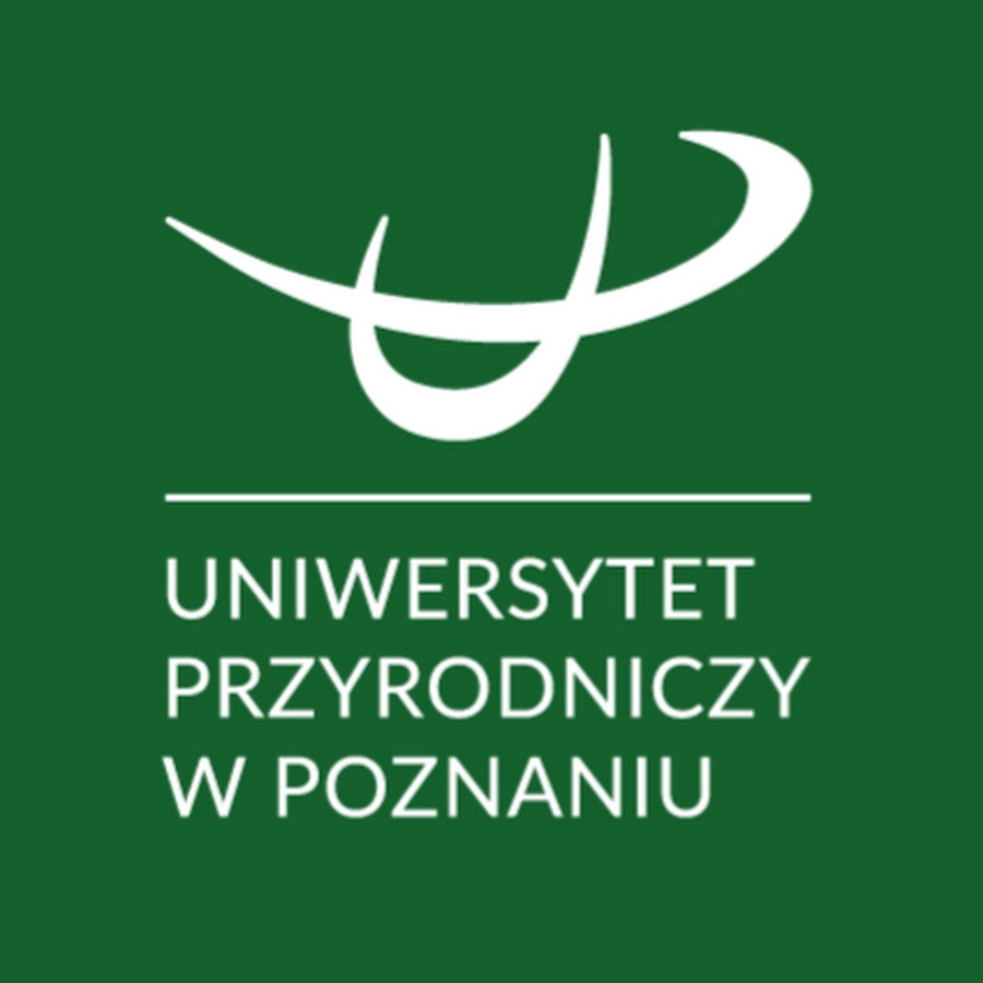 Logo - na zielonym tle napis "Uniwersytet przyrodniczy w Poznaniu"