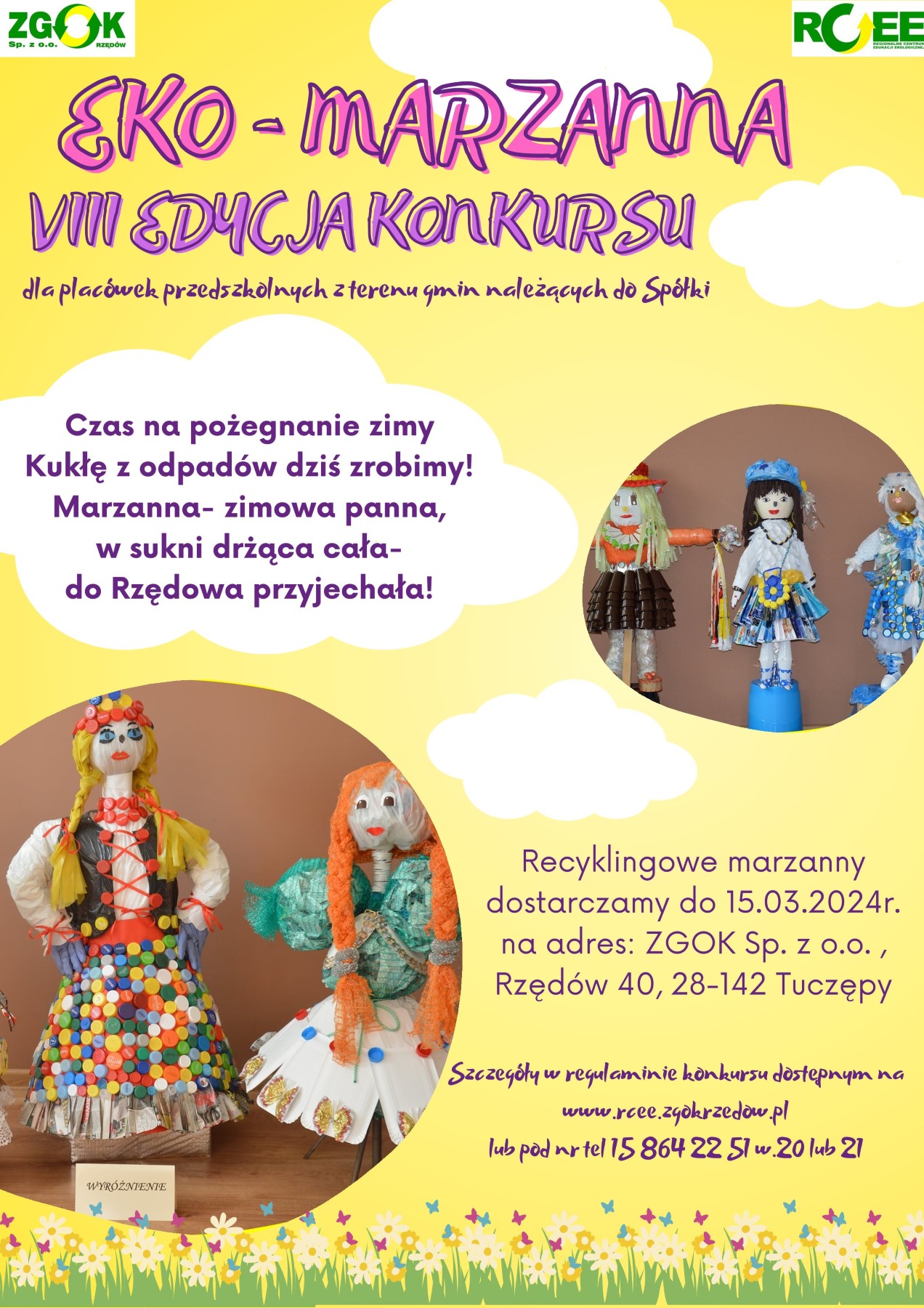 Plakat informacyjny konkursu 'Eko-Marzanna'