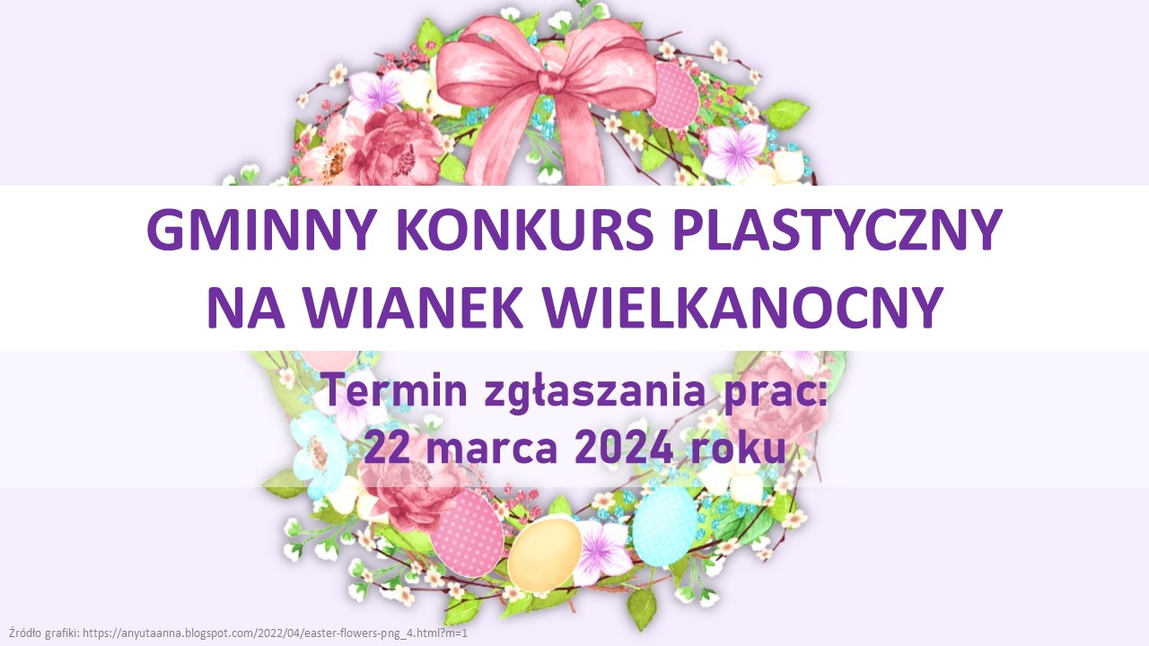 plakat Gminnego konkursu plastycznego na wianek wielkanocny