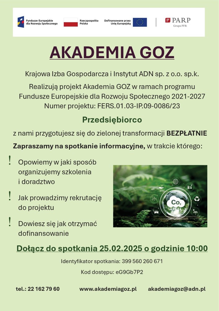 Plakat Akademia GOZ