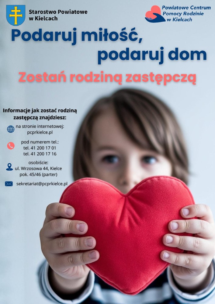 Plakat „Podaruj miłość, podaruj dom”