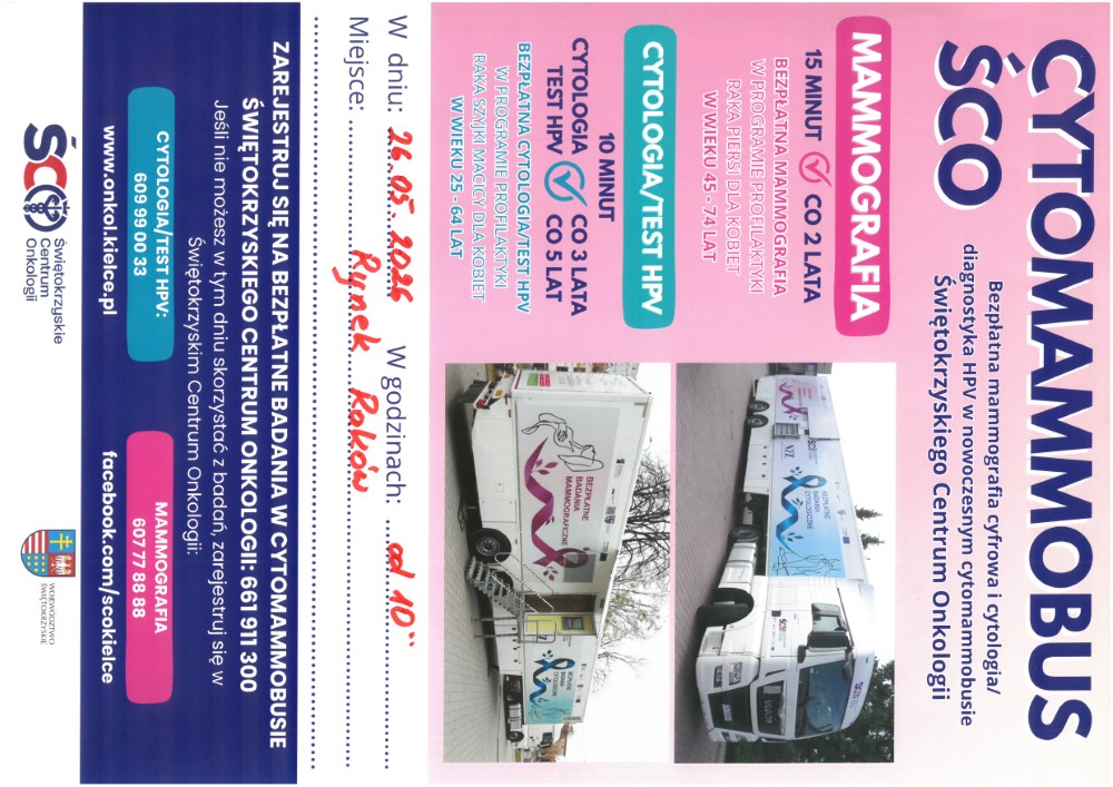 Plakat - Cytomammobus Świętokrzyskiego Centrum Onkologii