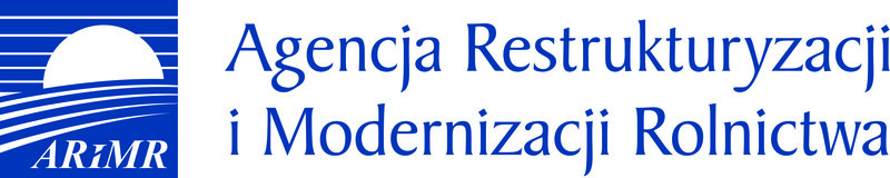 logo ARiMR - niebieski napis na białym tle Agencja Restrukturyzacji i Modernizacji Rolnictwa